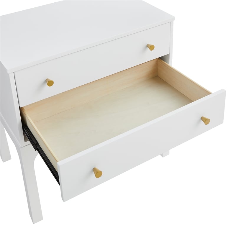 Comfort Pointe Arezzo 2-drawer Modern Wood Nightstand in White
