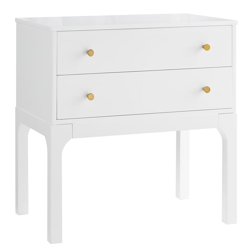 Comfort Pointe Arezzo 2-drawer Modern Wood Nightstand in White
