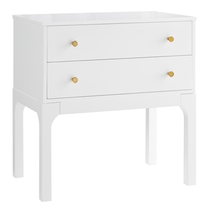 Comfort Pointe Arezzo 2-drawer Modern Wood Nightstand in White