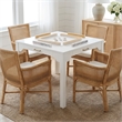 Comfort Pointe Annadale White Wood Square Dining or Mahjong Game Table
