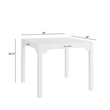 Comfort Pointe Annadale White Wood Square Dining or Mahjong Game Table