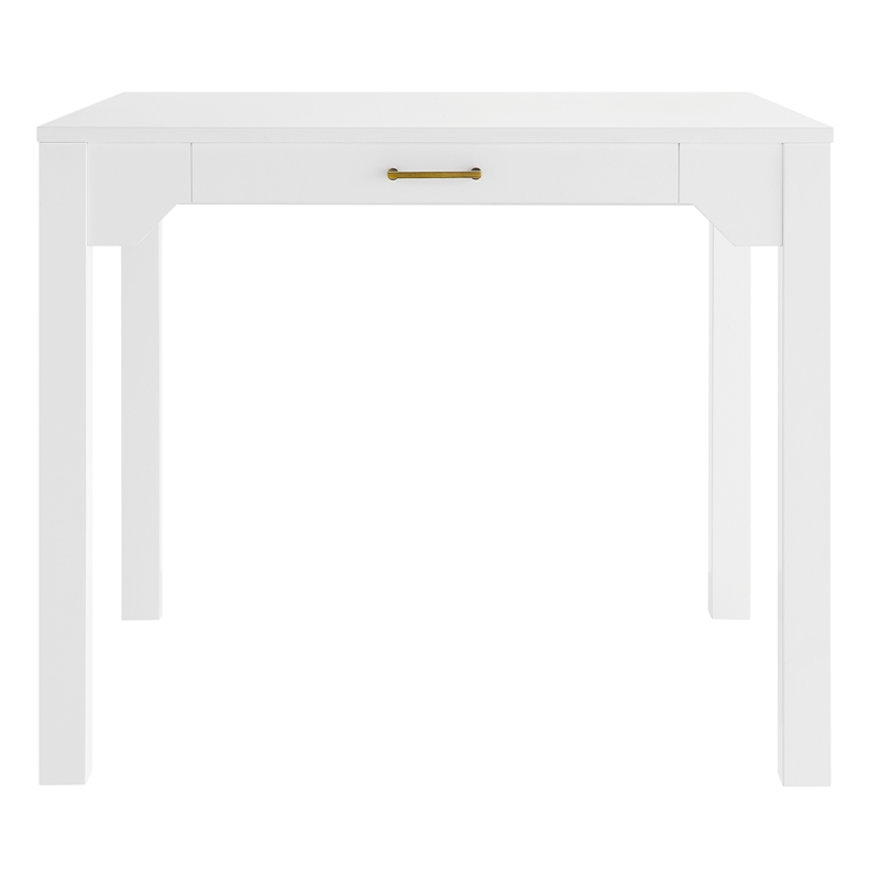 Comfort Pointe Annadale White Wood Square Dining or Mahjong Game Table