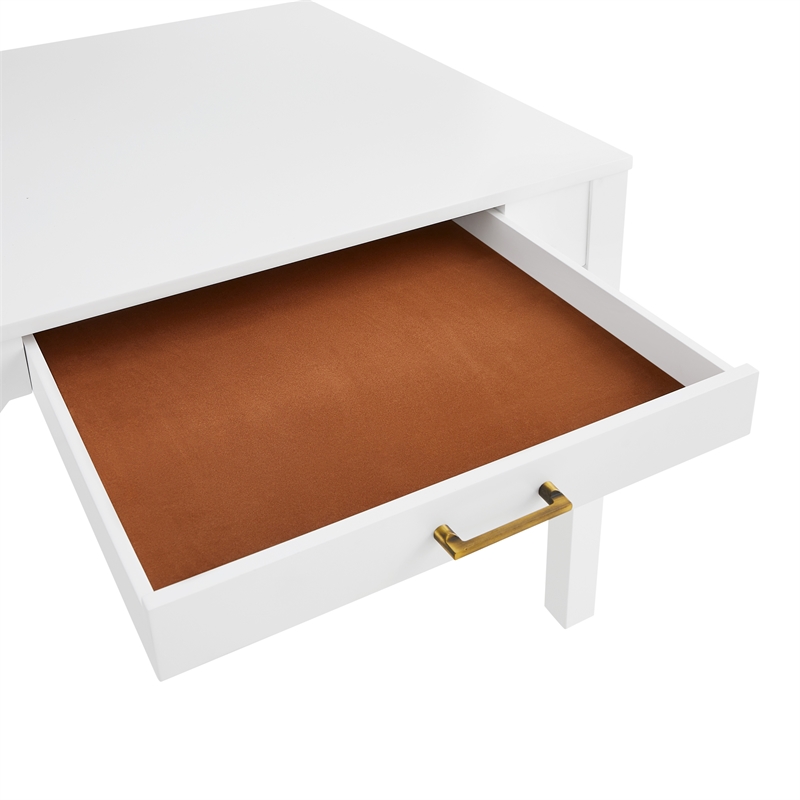 Comfort Pointe Annadale White Wood Square Dining or Mahjong Game Table