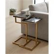 Charlbury 2-Piece Square Nesting C-Table Set with Black Marble Tops