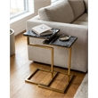Charlbury 2-Piece Square Nesting C-Table Set with Black Marble Tops