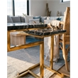 Charlbury 2-Piece Square Nesting C-Table Set with Black Marble Tops