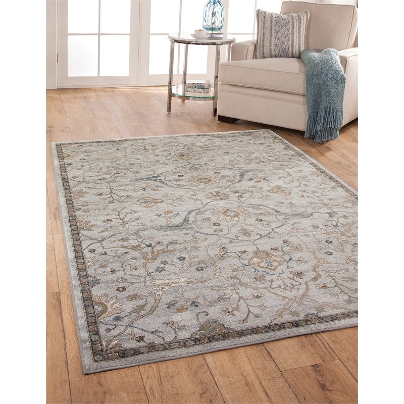 Abacasa Sonoma Saffron Beige-Blue-and Brown 5x8 Area Rug