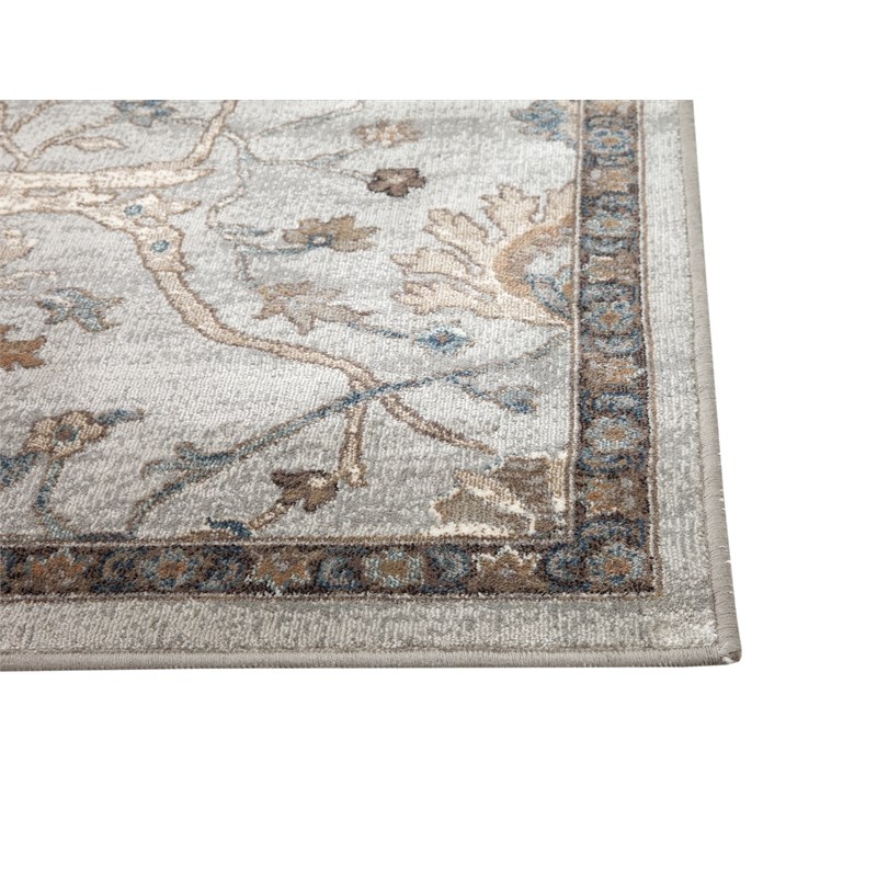 Abacasa Sonoma Saffron Beige-Blue-and Brown 5x8 Area Rug