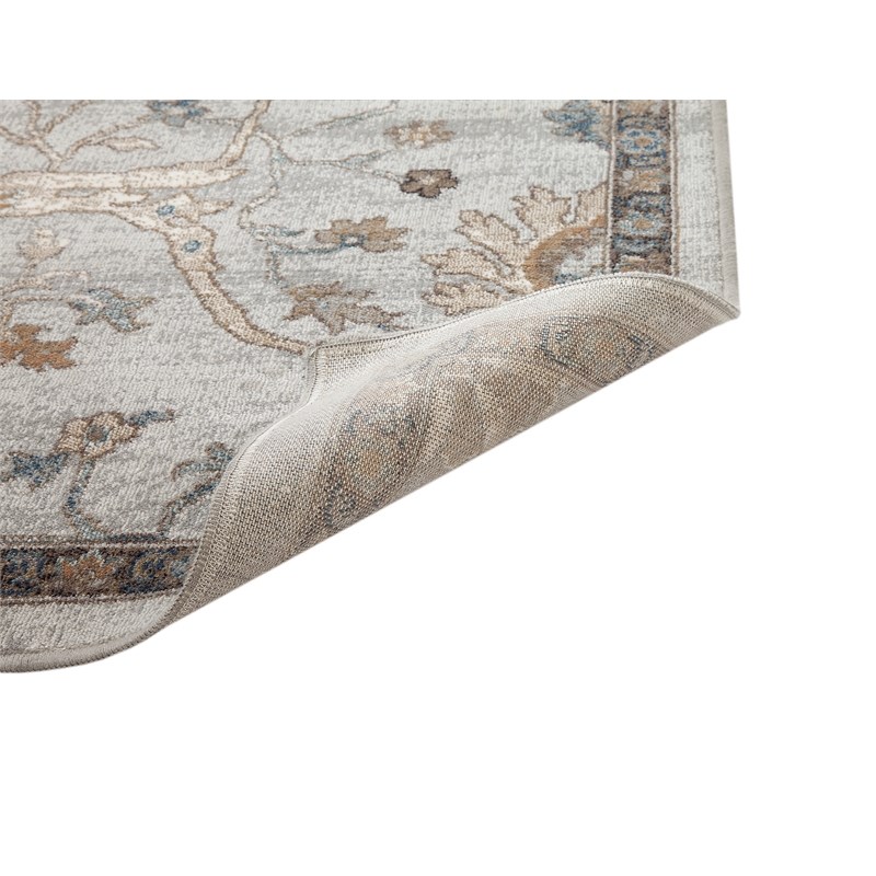 Abacasa Sonoma Saffron Beige-Blue-and Brown 5x8 Area Rug