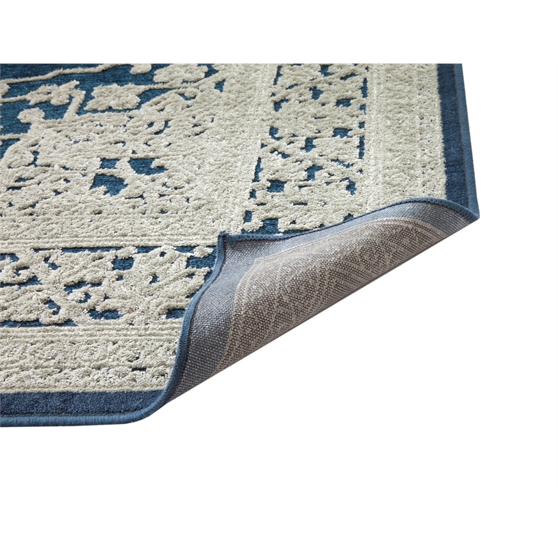Abacasa Napa Ashton Blue and Natural 5x8 Area Rug