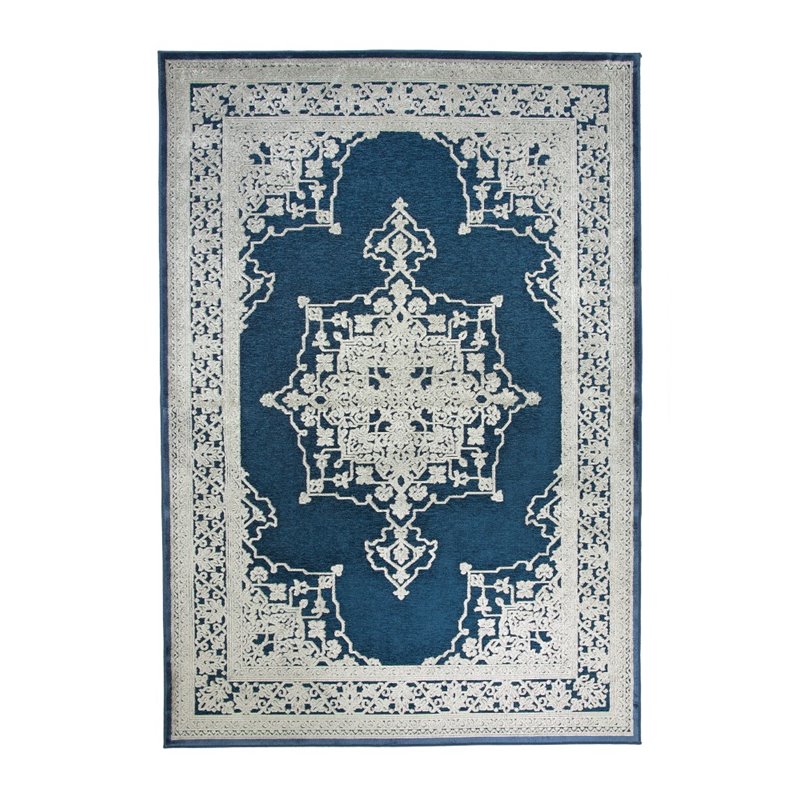 Abacasa Napa Ashton Blue and Natural 5x8 Area Rug
