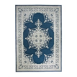 Abacasa Napa Ashton Blue and Natural 5x8 Area Rug
