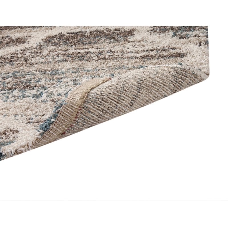 Abacasa Granada Trellis Blue-Brown-Tan 5x8 Area Rug