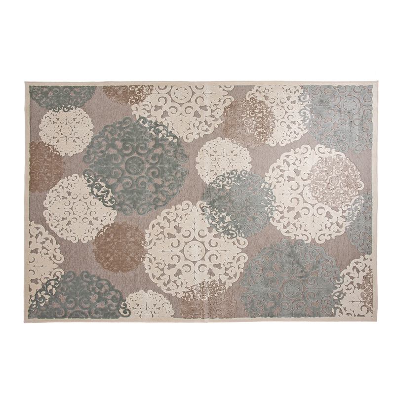 Abacasa Napa Dante Gray-Tan-Ivory 5x8 Area Rug