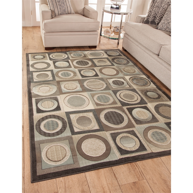 Abacasa Napa Seymour Tan-Grey-Brown 5x8 Area Rug
