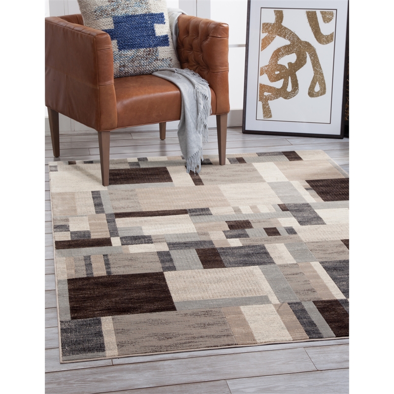 Abacasa Sonoma Kelso Charcoal-Ivory-Gray 5x8 Area Rug