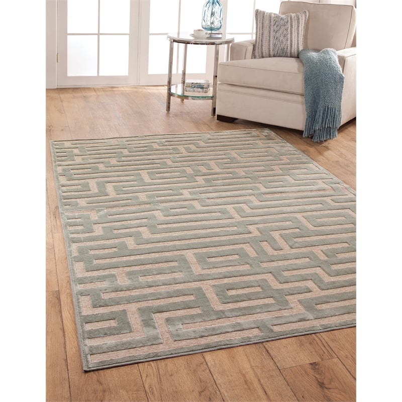 Abacasa Napa Maze Lt. Blue-Grey 8x11 Area Rug
