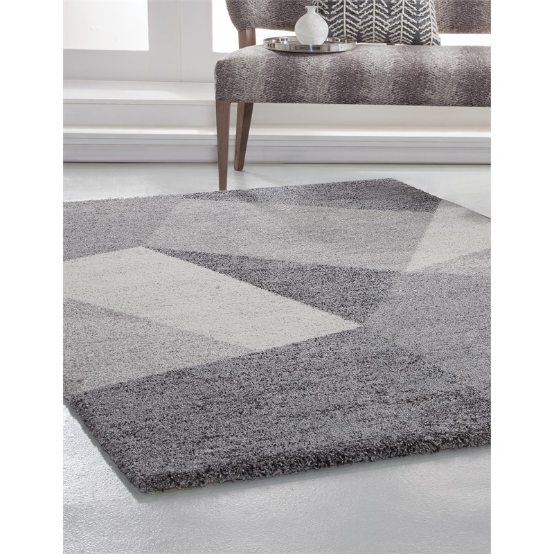 Abacasa Granada Elisa Charcoal-Gray-Ivory 8x10 Area Rug