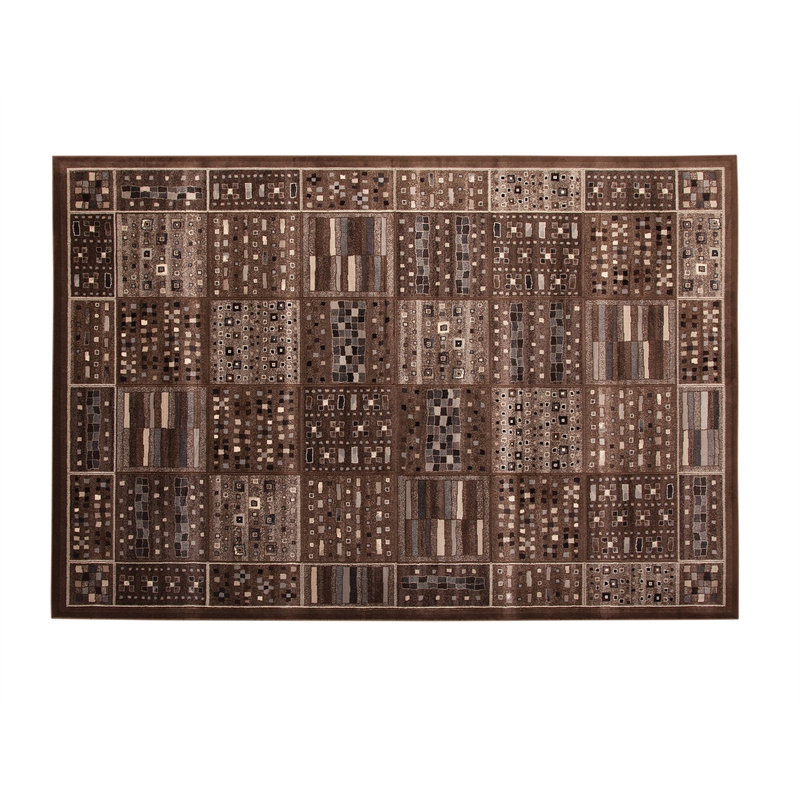 Abacasa Sonoma Drexel Chocolate-Ivory-Gray 8x11 Area Rug