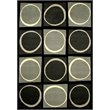 Abacasa Terra Checkers Black-Grey-Ivory 8x10 Area Rug