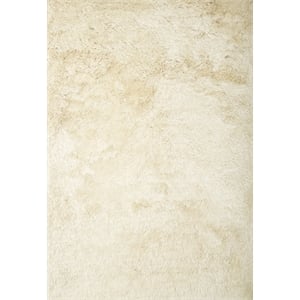 Abacasa Luxe Shag Ivory 8x10 Area Rug