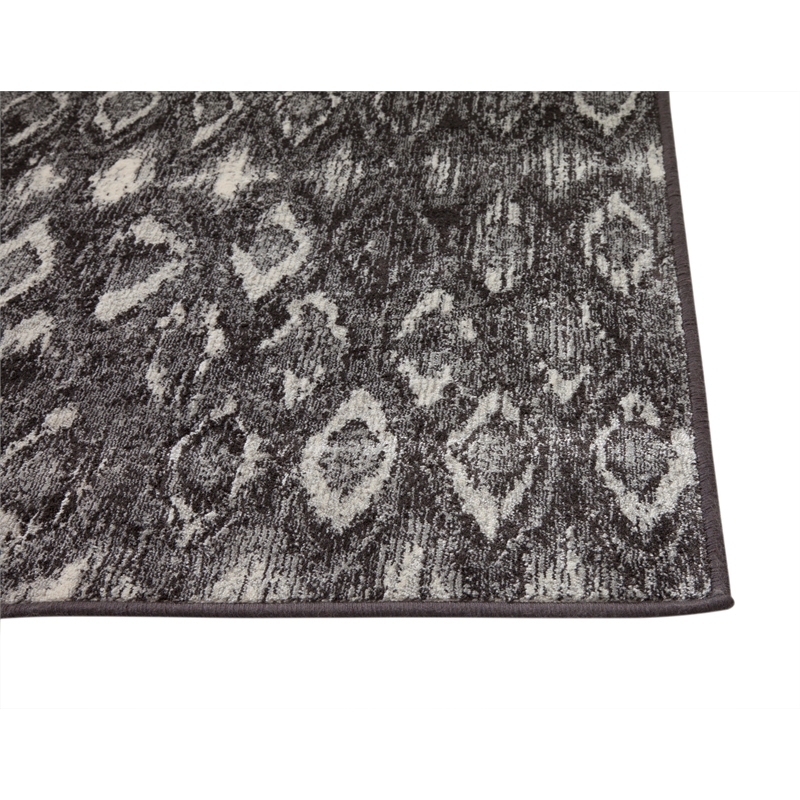 Abacasa Sonoma Mabel Charcoal-Gray-and Ivory 5x8 Area Rug