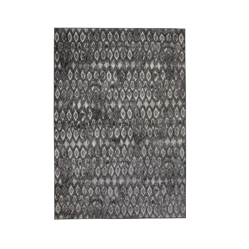 Abacasa Sonoma Mabel Charcoal-Gray-and Ivory 5x8 Area Rug