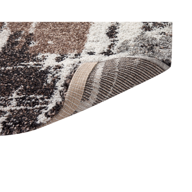 Abacasa Granada Bakari Chocolate-Med.Brown-Gray-Ivory 5x8 Area Rug