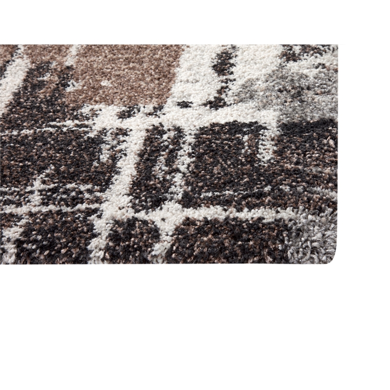 Abacasa Granada Bakari Chocolate-Med.Brown-Gray-Ivory 5x8 Area Rug