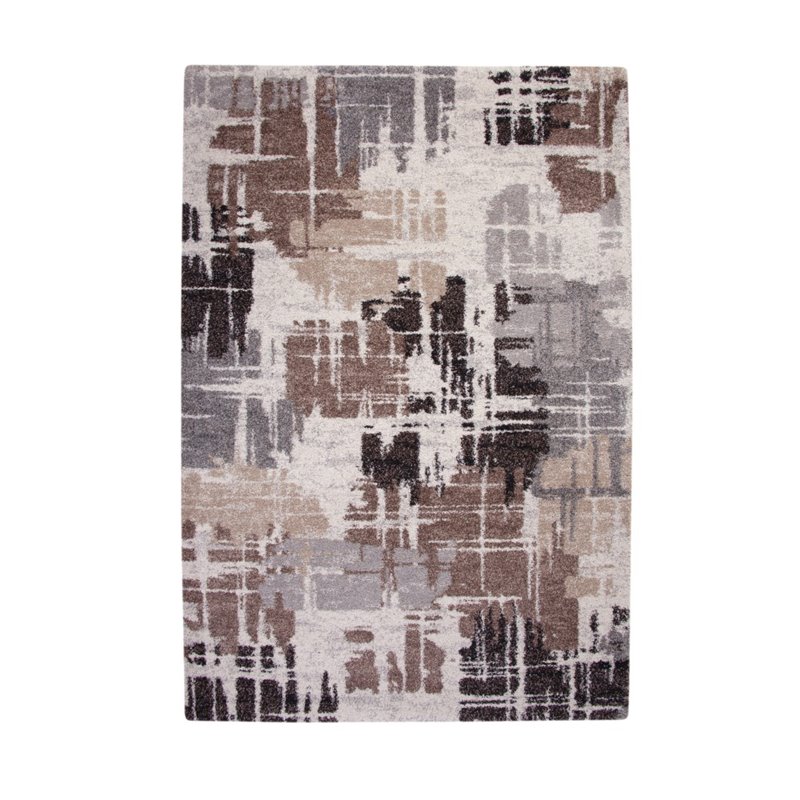 Abacasa Granada Bakari Chocolate-Med.Brown-Gray-Ivory 5x8 Area Rug