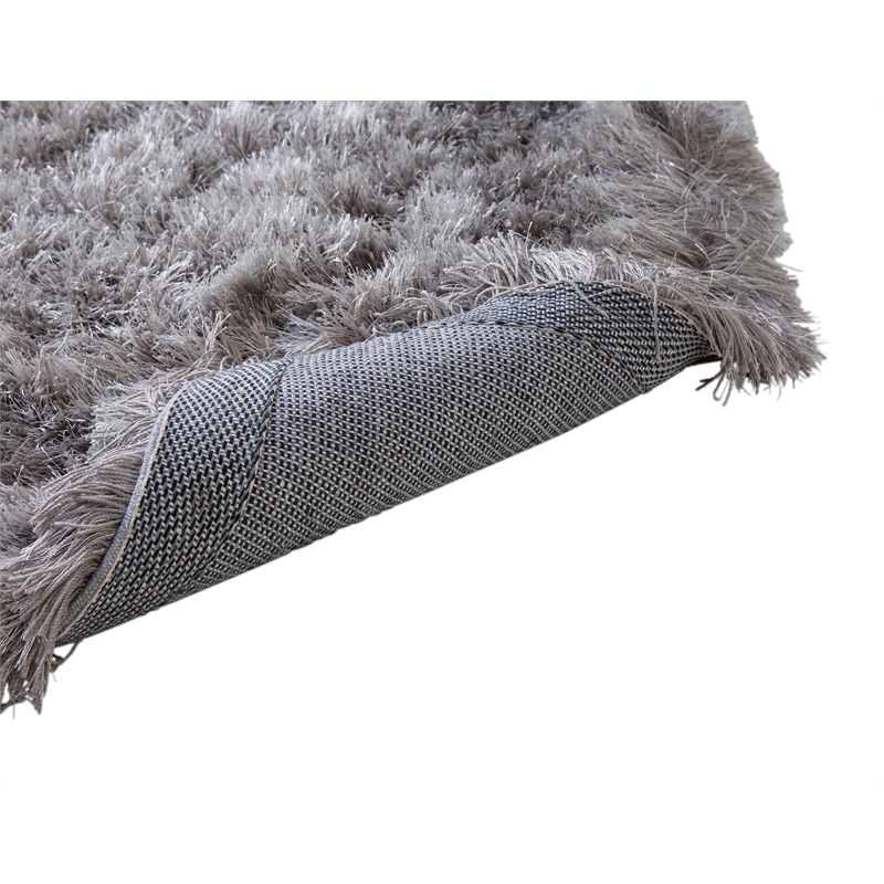 Abacasa Luxe Shag Gray 5x8 Area Rug
