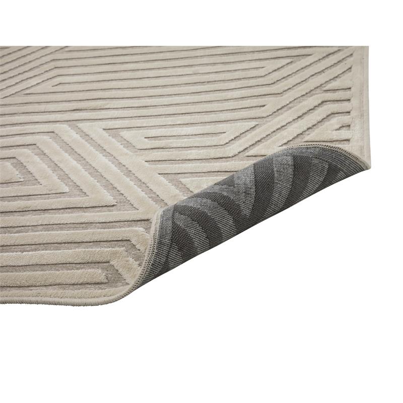 Abacasa Napa Orbit Chenille and Viscose Ivory Area Rug
