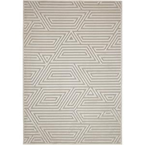 Abacasa Napa Orbit Chenille and Viscose Ivory Area Rug