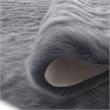 Gloss Black Faux Fur Acrylic and Polyester Area Rug