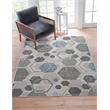 Napa Elio High/ Low Chenille and Viscose Gray/ Blue/ Multi Geometric Area Rug