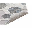 Napa Elio High/ Low Chenille and Viscose Gray/ Blue/ Multi Geometric Area Rug