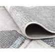 Napa Elio High/ Low Chenille and Viscose Gray/ Blue/ Multi Geometric Area Rug