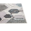 Napa Elio High/ Low Chenille and Viscose Gray/ Blue/ Multi Geometric Area Rug
