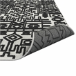 Napa Mercana Ivory and Black Chenille High-Low Area Rug