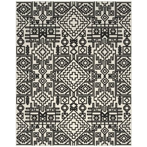 Napa Mercana Ivory and Black Chenille High-Low Area Rug