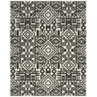 Napa Mercana Ivory and Black Chenille High-Low Area Rug