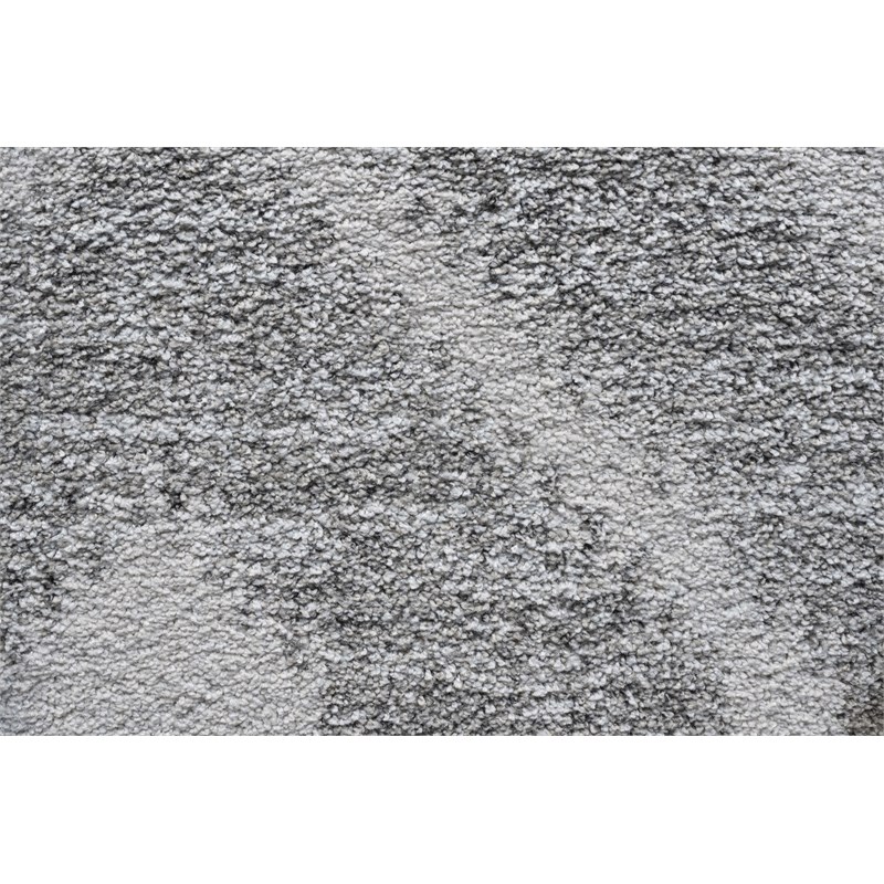 Granada Galen Gray and Ivory Olefin Shag Area Rug
