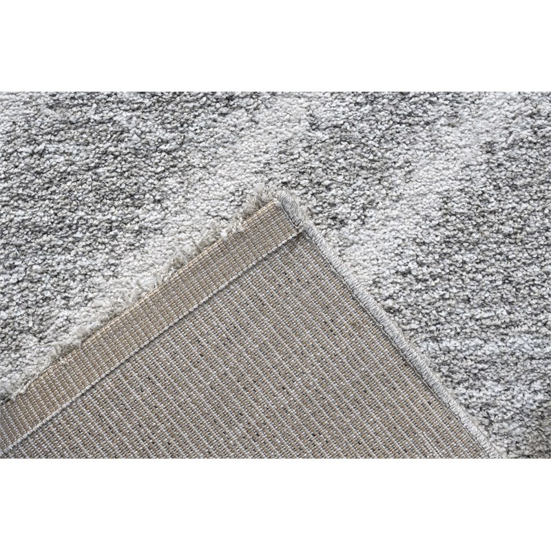 Granada Galen Gray and Ivory Olefin Shag Area Rug