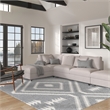 Granada Galen Gray and Ivory Olefin Shag Area Rug
