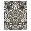 Napa Mercana Ivory and Black Chenille High-Low Area Rug