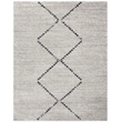 Granada Jewels Ivory Grey and Charcoal Olefin Shag Area Rug