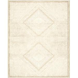 Sonoma Benzara Beige and White Viscose Area Rug