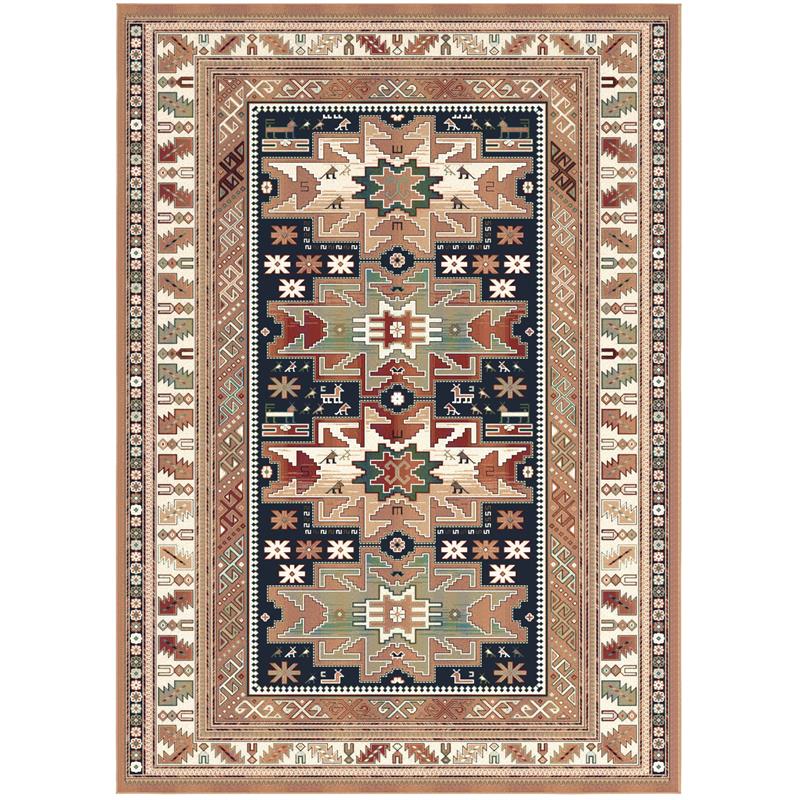 Sonoma Gypsy Rust Black Ivory Aqua Viscose Area Rug