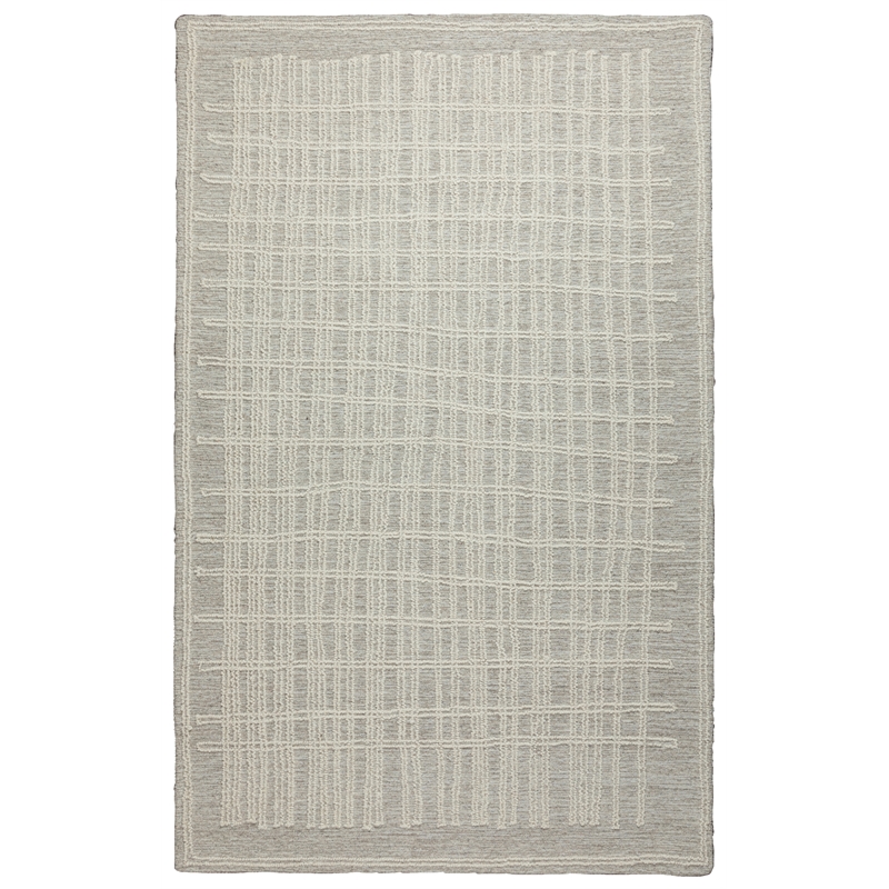 Abbey Latriss Ivory and Natural Wool Handwoven Area Rug