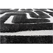 Luna Meara Black and Ivory Recycled Polyester Area Rug